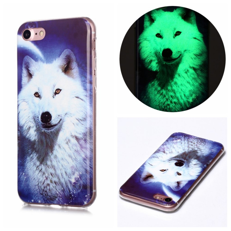 Funda iPhone SE 3 / SE 2 / 8 / 7 Fluorescent Wolf
