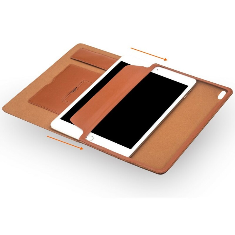 Funda para iPad Pro de 5 pulgadas de cuero de vaca Qialino