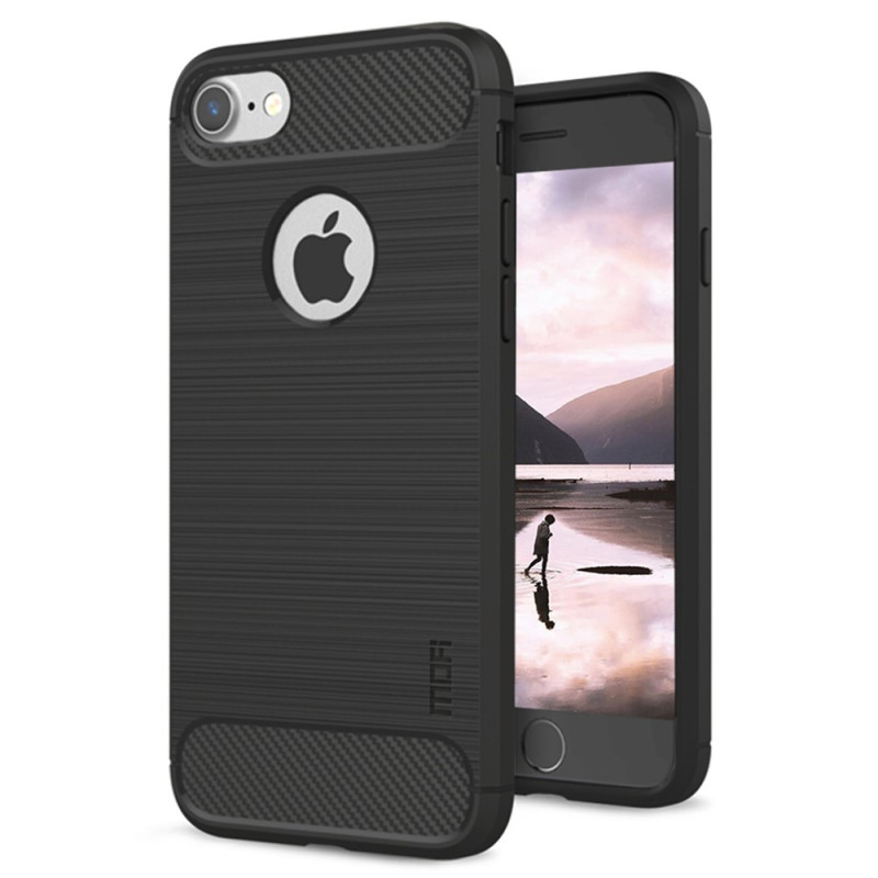 Funda para iPhone 8 / 7 de fibra de carbono cepillada MOFI