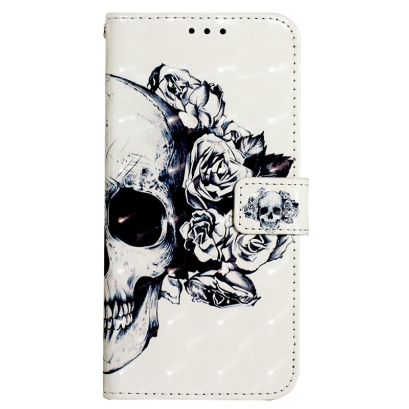 Housse iPhone SE 3 / SE 2 / 8 / 7 Tête de Mort Fleurie