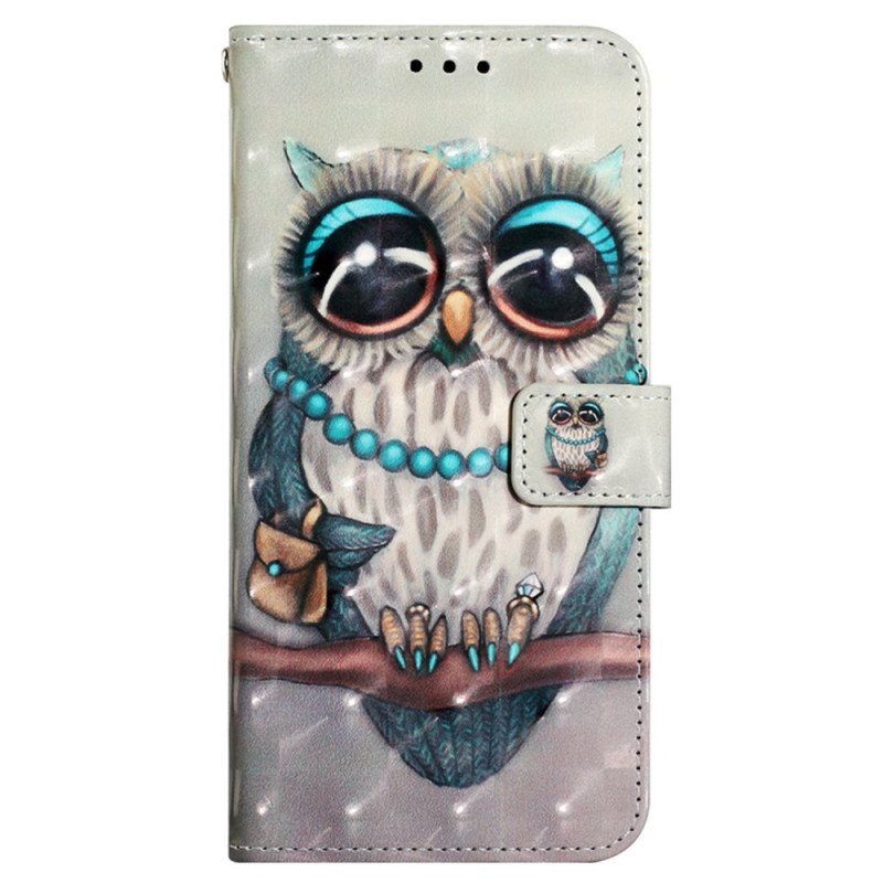 Funda de cordón para Samsung Galaxy A13 Miss Owl