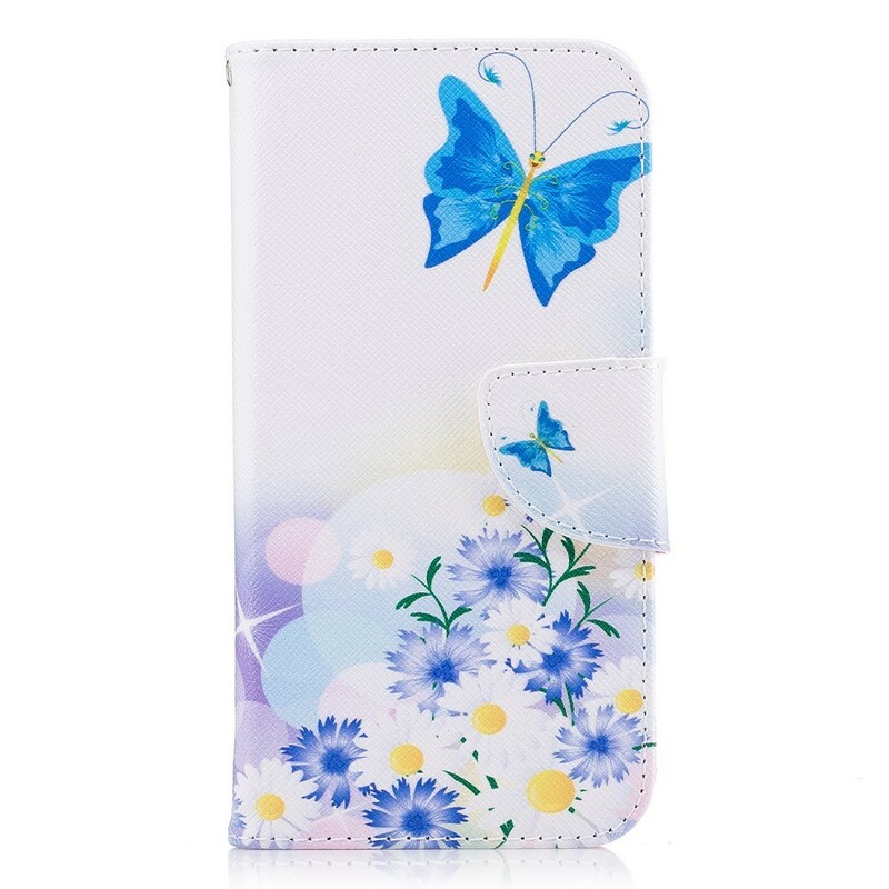 Funda Samsung Galaxy J7 2017 Pintada Mariposas y Flores