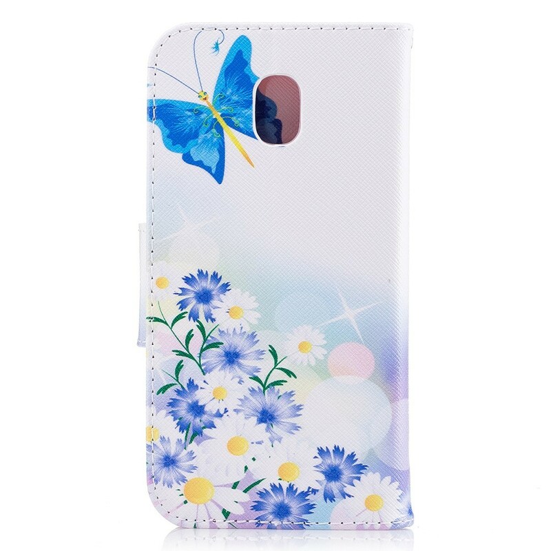 Funda Samsung Galaxy J7 2017 Pintada Mariposas y Flores