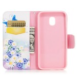 Funda Samsung Galaxy J7 2017 Pintada Mariposas y Flores