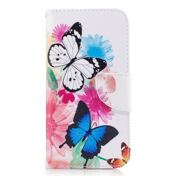 Funda Samsung Galaxy J7 2017 Pintada Mariposas y Flores