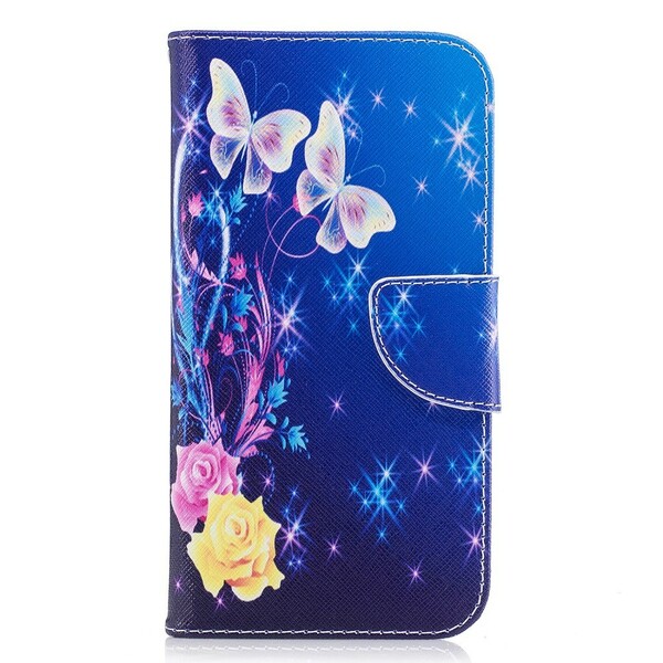 Funda Samsung Galaxy J7 2017 Mariposas en la noche