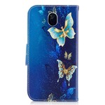 Funda Samsung Galaxy J7 2017 Mariposas en la noche
