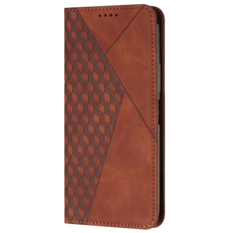Funda Flip Cover Poco X4 Pro 5G Efecto Cuero Patrón 3D