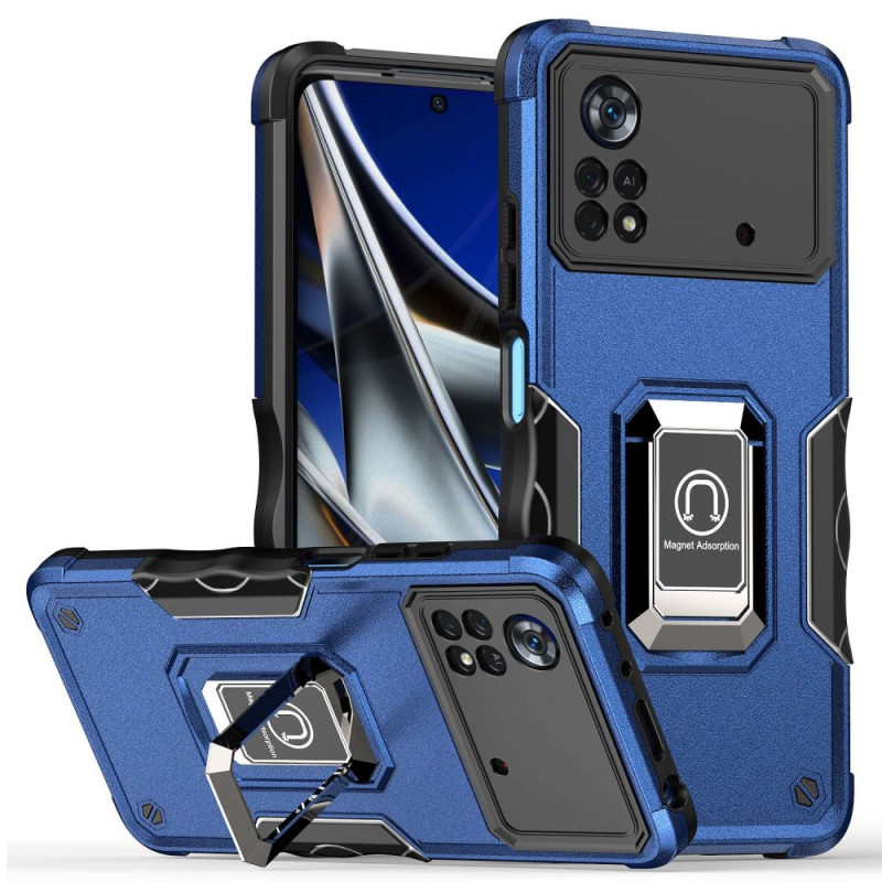 Funda Poco X4 Pro 5G Efecto Metal Anillo-Soporte