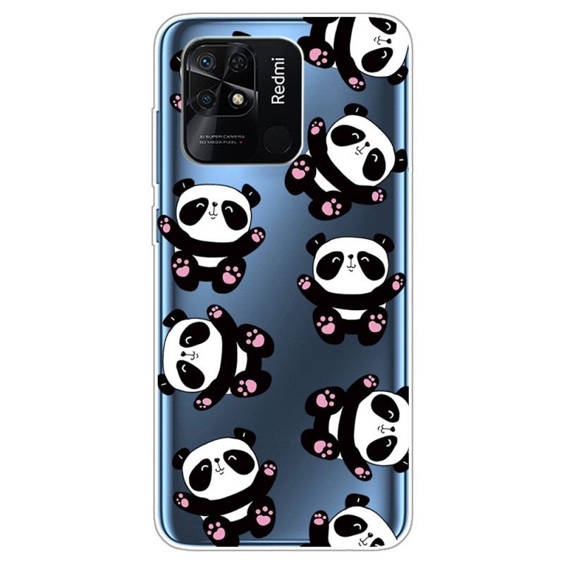 Funda Xiaomi Redmi 10C Transparente Múltiples Pandas