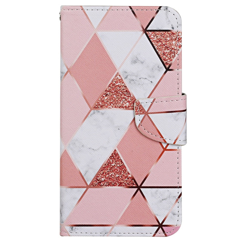 Funda Xiaomi Redmi 10C Marble Glitter con colgante