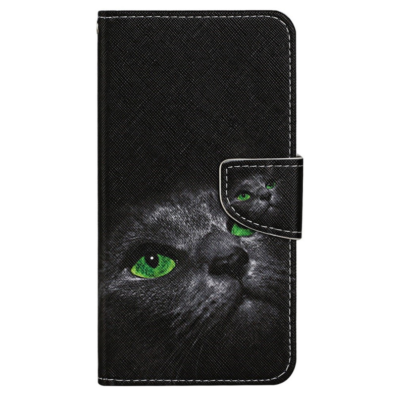 Funda con colgante para el Xiaomi Redmi 10C Green-Eyed Cat