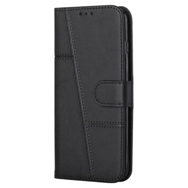 Funda Xiaomi Redmi 10C de cuero con colgante geométrica