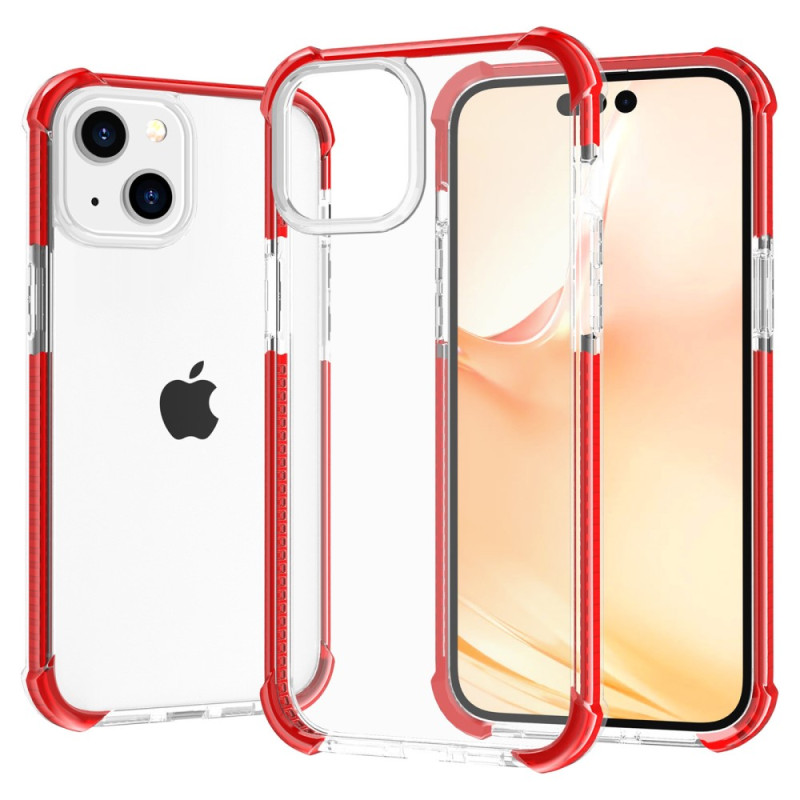 Coque iPhone 14 Transparente Rebords Colorés