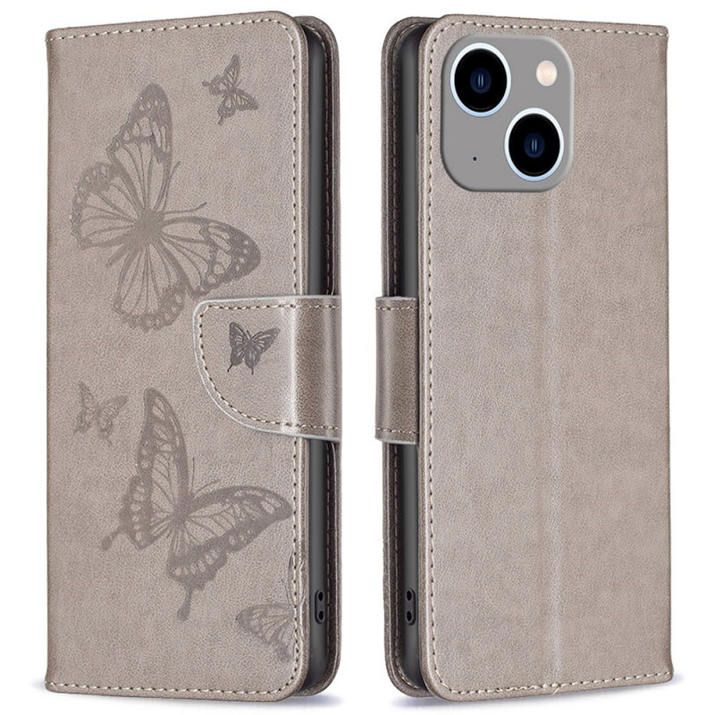 Funda para iPhone 14 Plus Cordón con estampado de mariposa