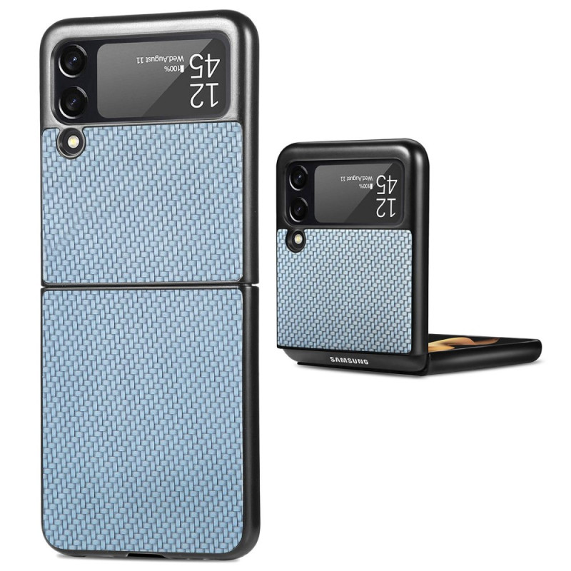 Funda Samsung Galaxy Z Flip 4 con textura de fibra de carbono