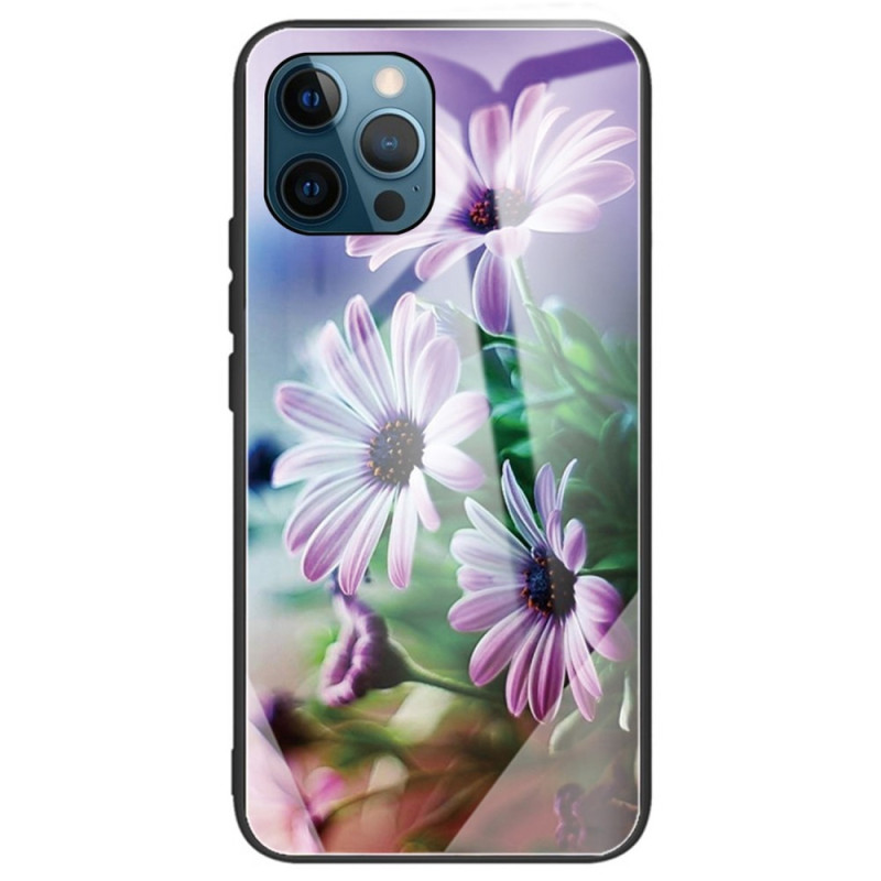Funda iPhone 14 Pro Max Cristal Templado Flores