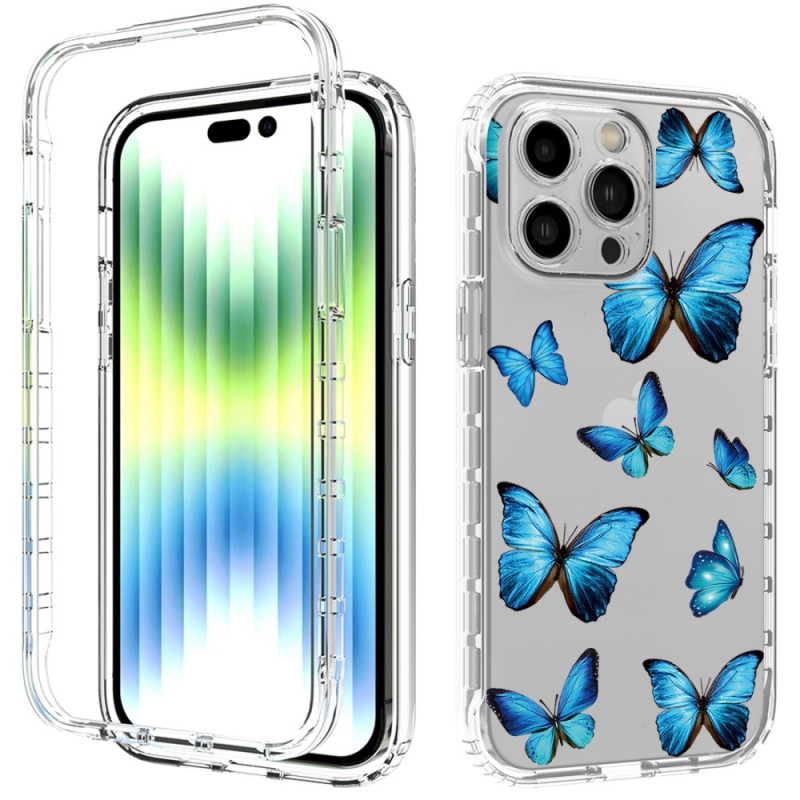 Funda reforzada para el iPhone 14 Pro Max Mariposas azules