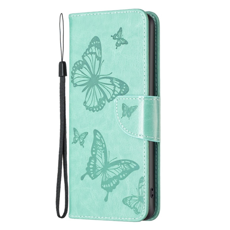 Funda para iPhone 14 Pro Max Cordón con estampado de mariposa