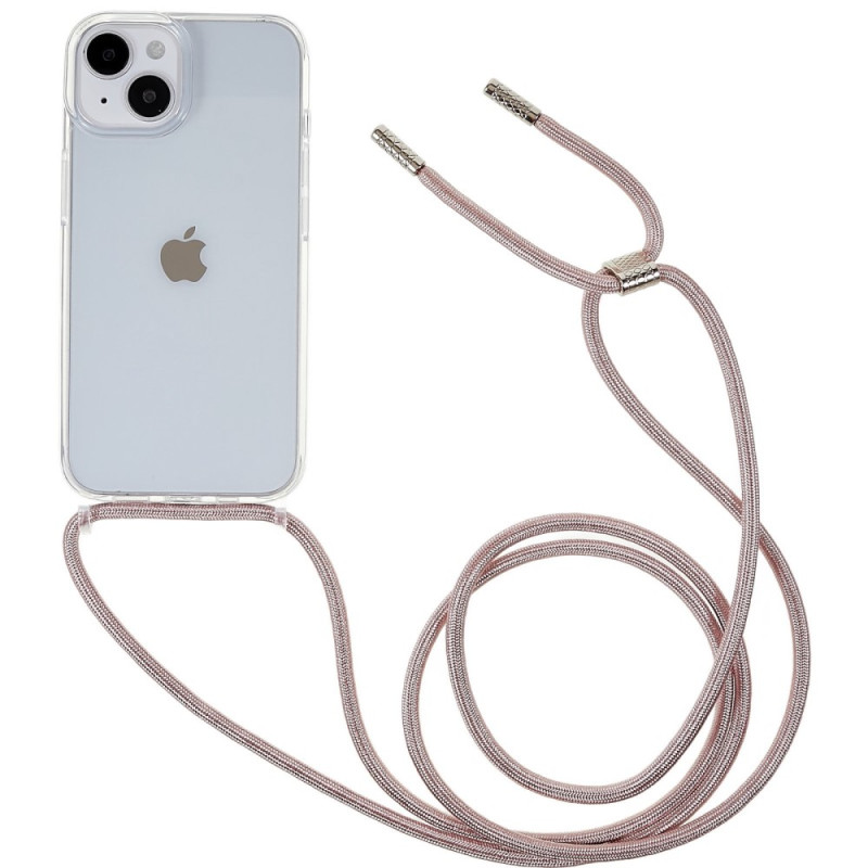 Funda transparente para el iPhone 14 con cable de color