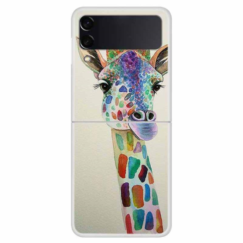 Funda colorida de jirafa para el Samsung Galaxy Z Flip 4