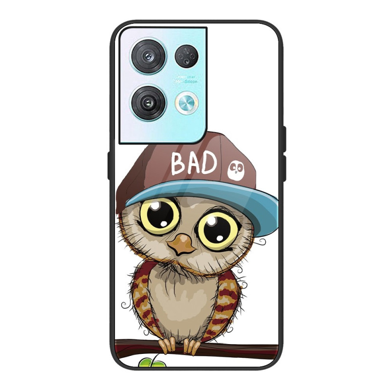 Oppo Reno 8 Tapa Dura Cristal Bad Owl