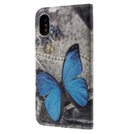 Funda iPhone X Mariposa Azul