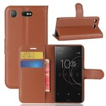 Funda de polipiel retro para Sony Xperia XZ1 Compact Funda de polipiel retro para Sony Xperia XZ1 Compact