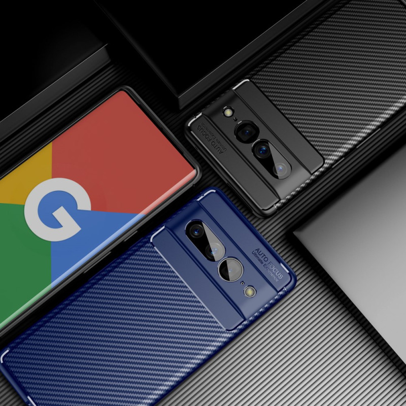 Funda del Google Pixel 7 Pro con textura flexible de fibra de carbono