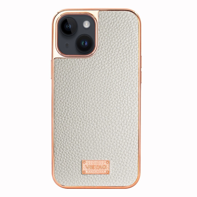 Funda de piel para iPhone 14 Plus efecto lichi VIETAO