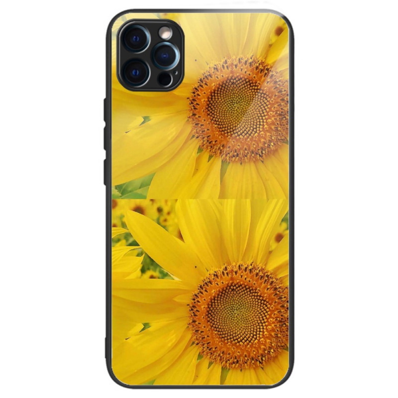 Funda de cristal para el iPhone 14 Pro Max Sunflower