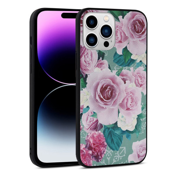 Funda de polipiel Floral para el iPhone 14 Pro