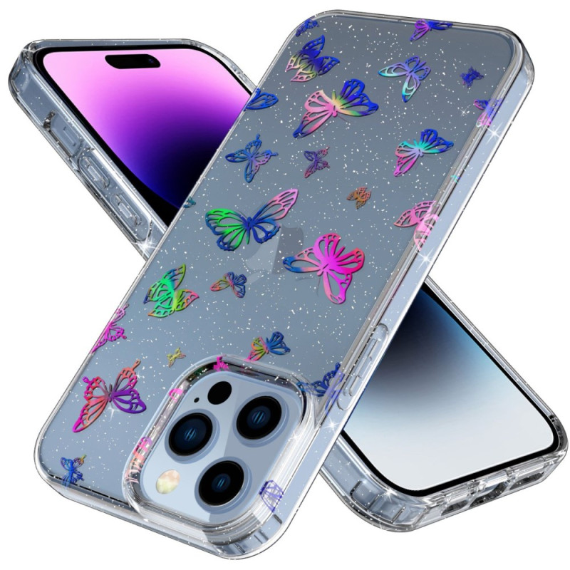 Funda de mariposa transparente para el iPhone 14 Pro
