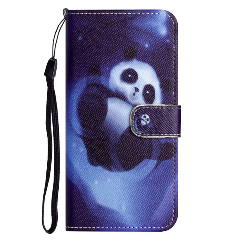 Funda con colgante para el iPhone 14 Plus Panda in Space