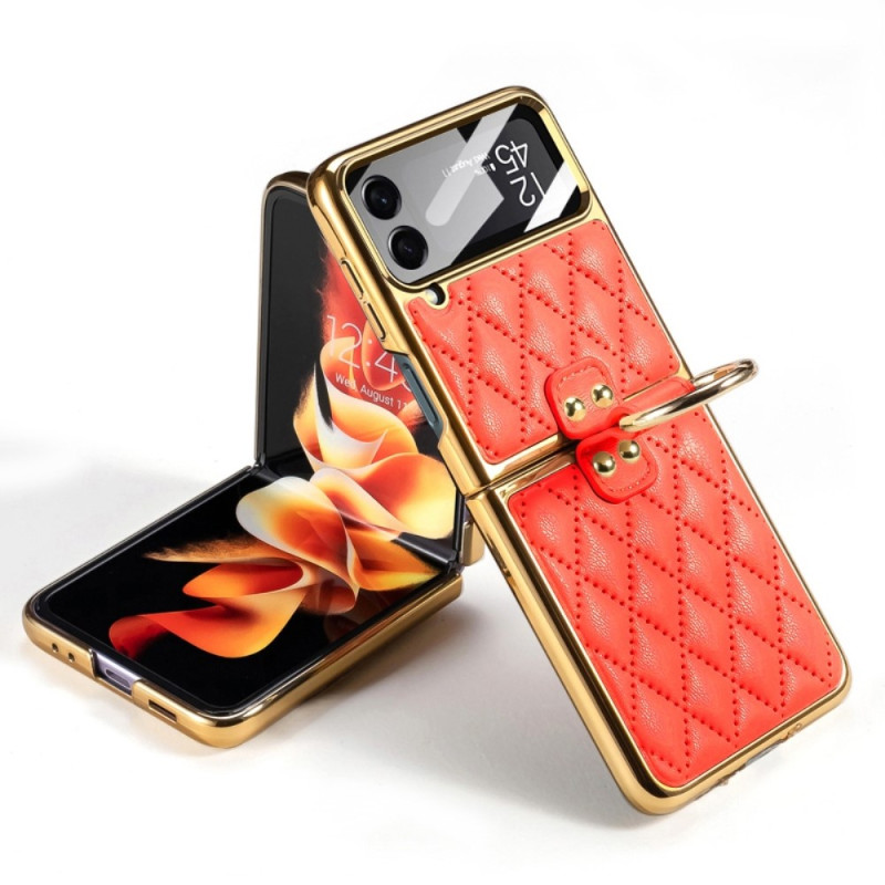 Funda acolchada para Samsung Galaxy Z Flip 4 con anillo GKK