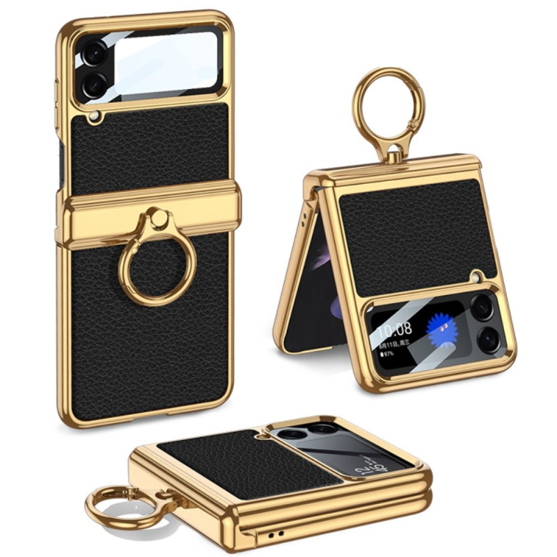 Funda de cuero Samsung Galaxy Z Flip 4 Style con mosquetón GKK