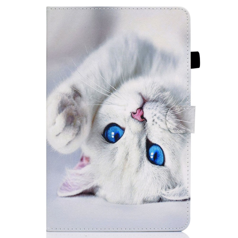 Funda para iPad 10.9" (2022) Gato blanco con ojos azules