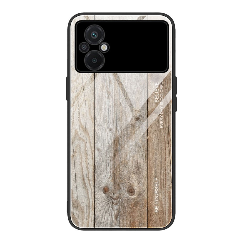 Funda Poco M4 5G Cristal Templado Diseño Madera