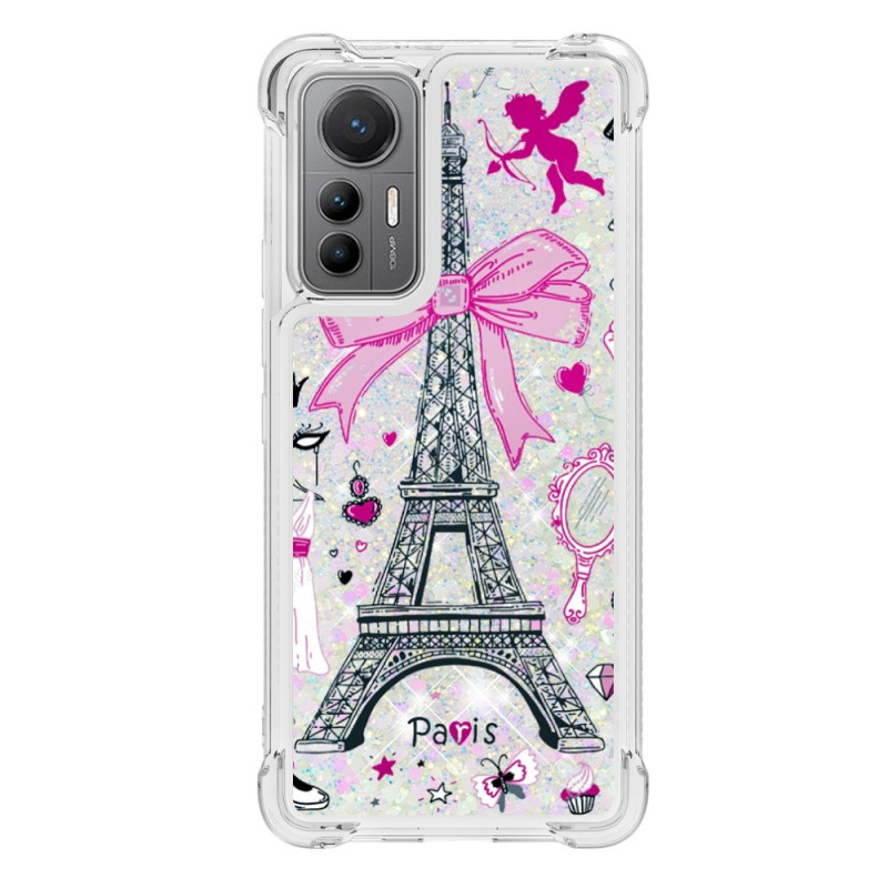 Funda Xiaomi 12 Lite Glitter Torre Eiffel