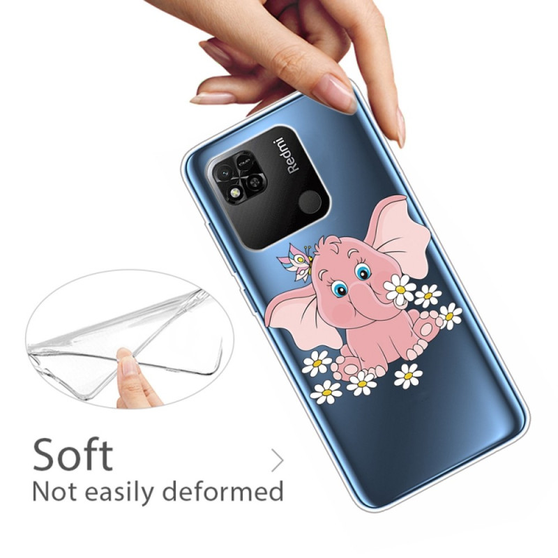 Funda Xiaomi Redmi 10A Transparente Rosa Elefante