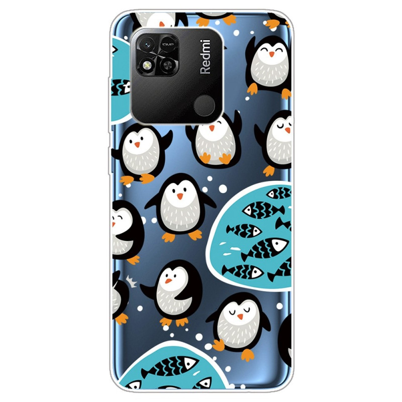 Funda Xiaomi Redmi 10A Transparente Pingüinos