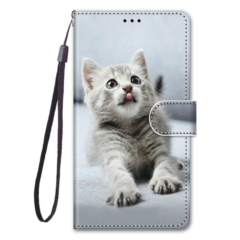 Funda Xiaomi Redmi 10A Kitten Colgante Blanca
