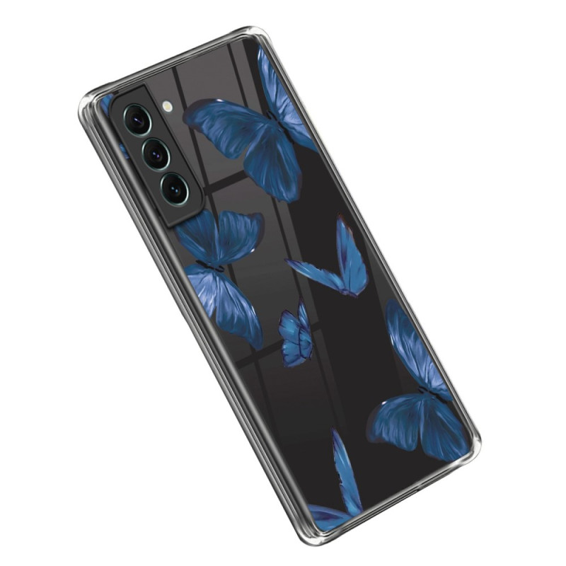 Funda Samsung Galaxy S23 5G Transparente Mariposas Azules