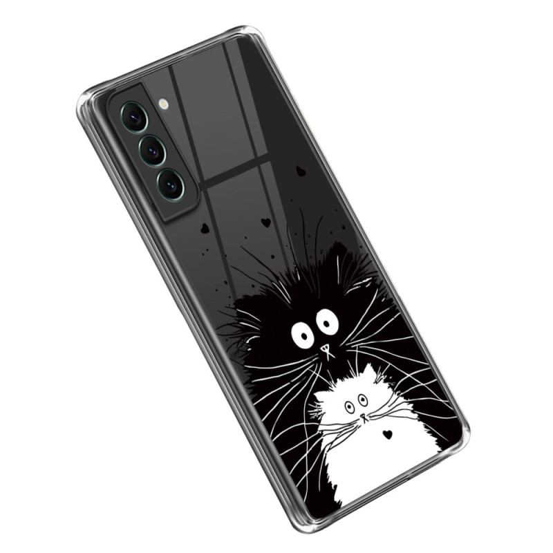 Funda Samsung Galaxy S23 5G Transparente Gato Blanco Gato Negro