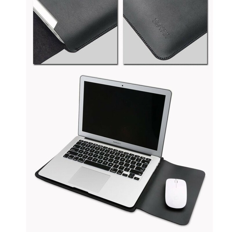 Funda de polipiel para MacBook de 12 pulgadas con cierre magnético