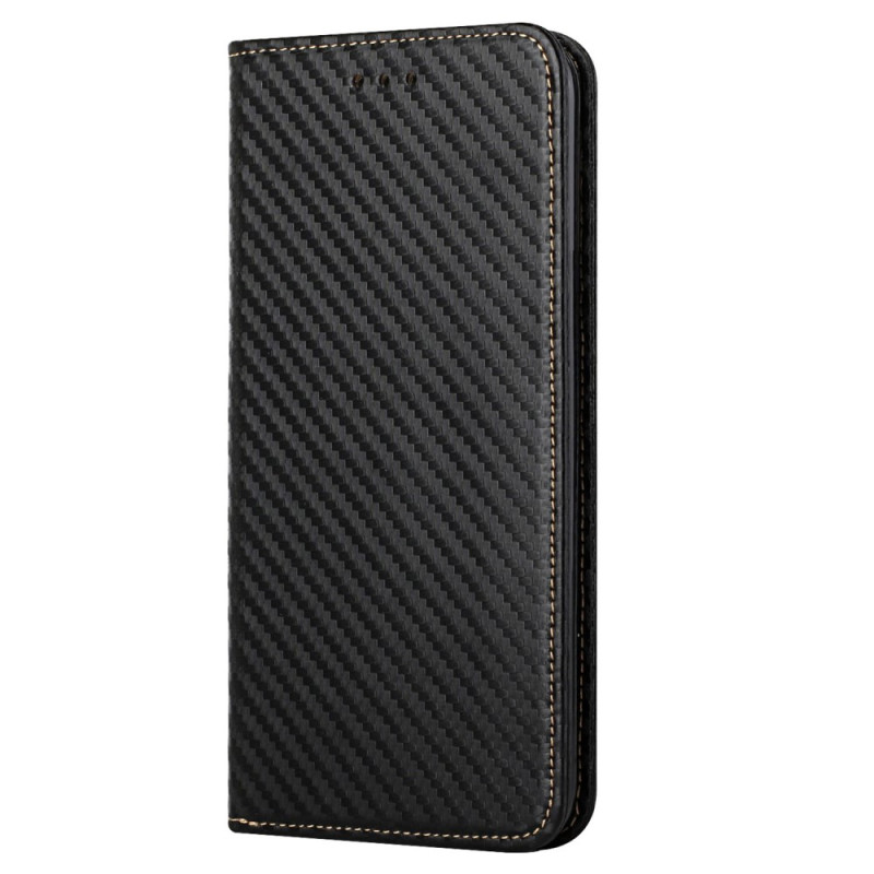 Flip Cover Samsung Galaxy S23 5G Style Colgante de fibra de carbono