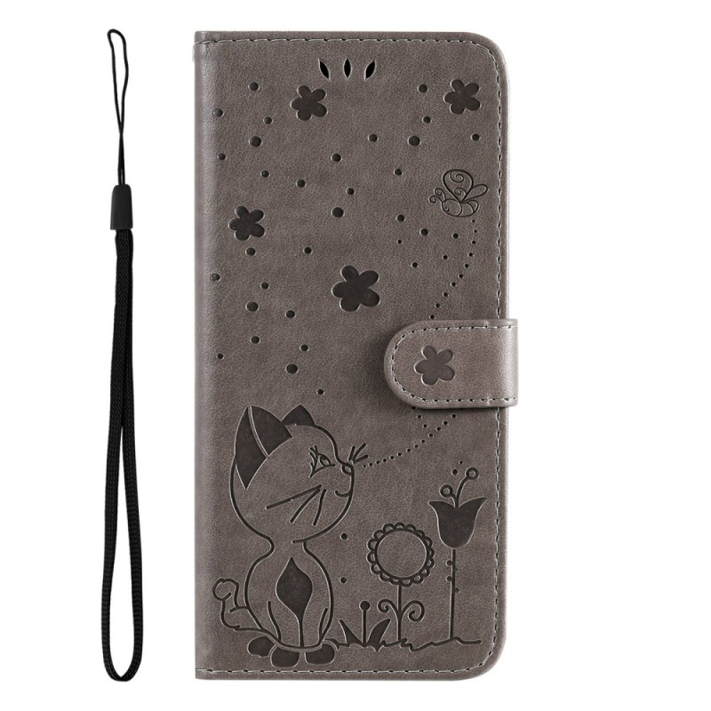 Funda Samsung Galaxy S23 5G Gato y Abejas con Colgante