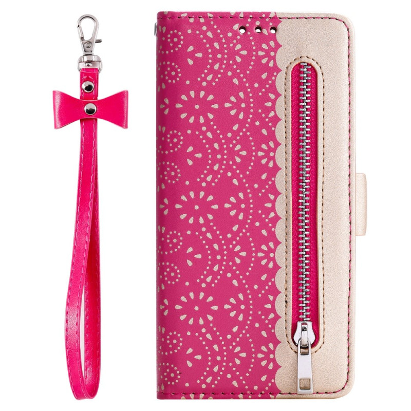 Funda Samsung Galaxy S23 5G de encaje para cartera con colgante