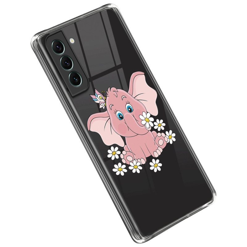 Funda Samsung Galaxy S23 Plus 5G Transparente Rosa Elefante