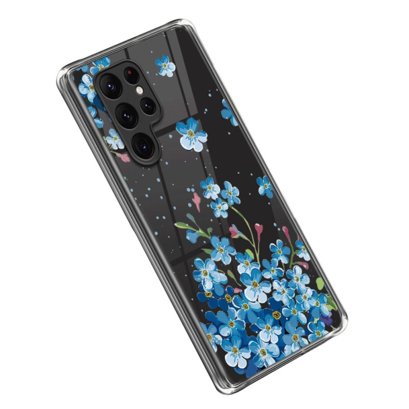 Funda Samsung Galaxy S23 Ultra 5G Flores Azules